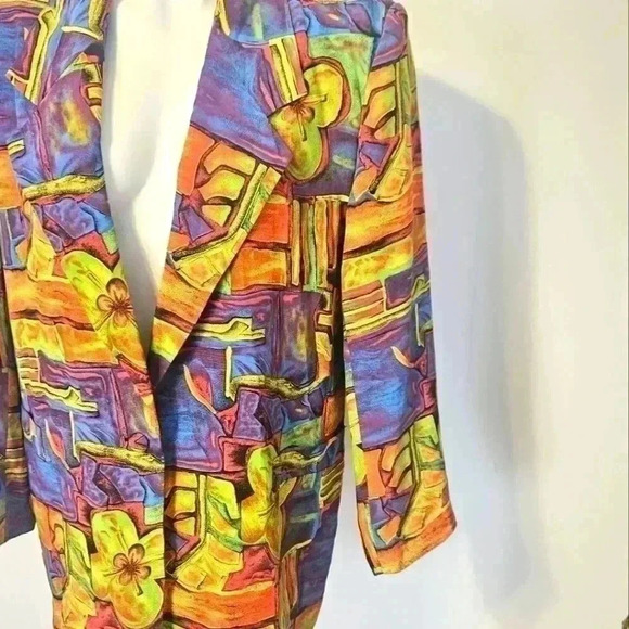 Vintage CEDARS 💯 % SILK Jacket Size Medium EUC - Picture 2 of 12